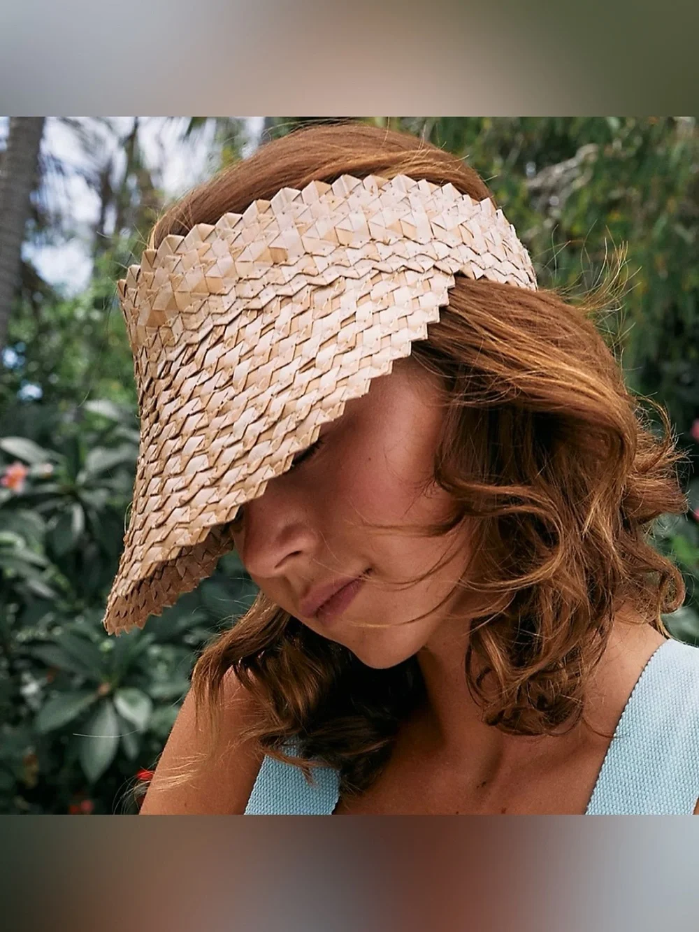 FP- Peter Grimm Headwear Cleobella Straw Hat Visor NWOT UV Protection
